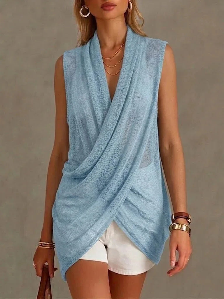 Darcy Casual Drape V Neck Matching Set