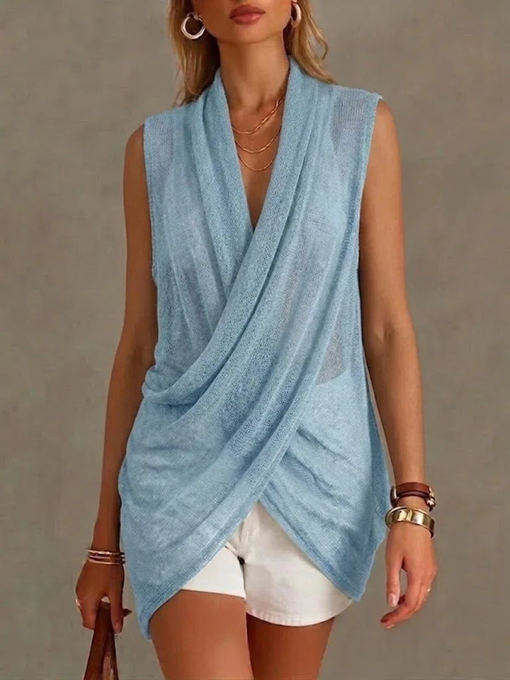 Darcy Casual Drape V Neck Matching Set