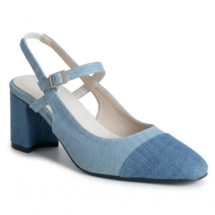 Elodie Orthopedic Chunky Heel Slingback Pumps