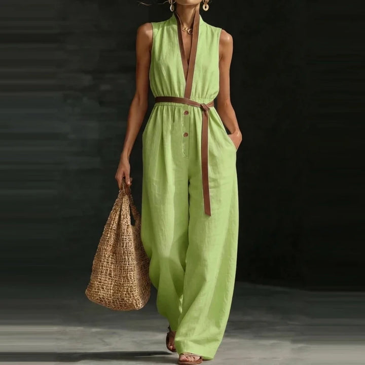 Celia V Neck Wide Leg Jumpsuit