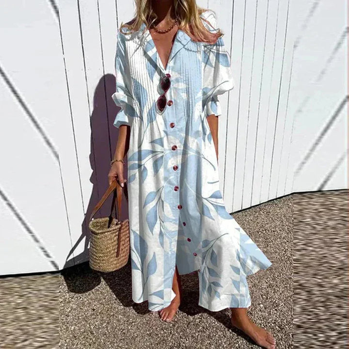 Freya Printed Maxi Shirt Dress