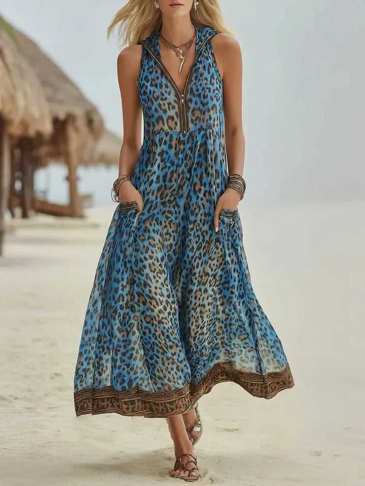 Dakota Flowy Leopard Maxi Dress