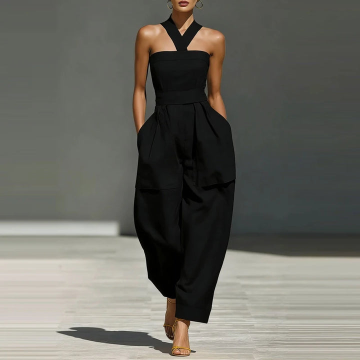 Melissa Draped Halter Jumpsuit