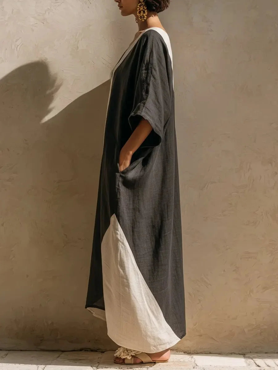 Soraya Bohemian Linen Maxi Dress