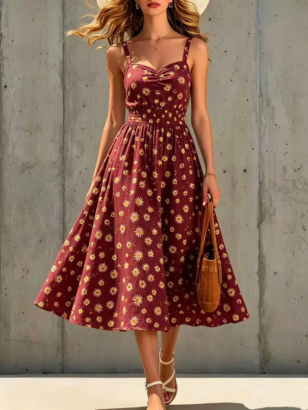 Michaela Floral Midi Dress
