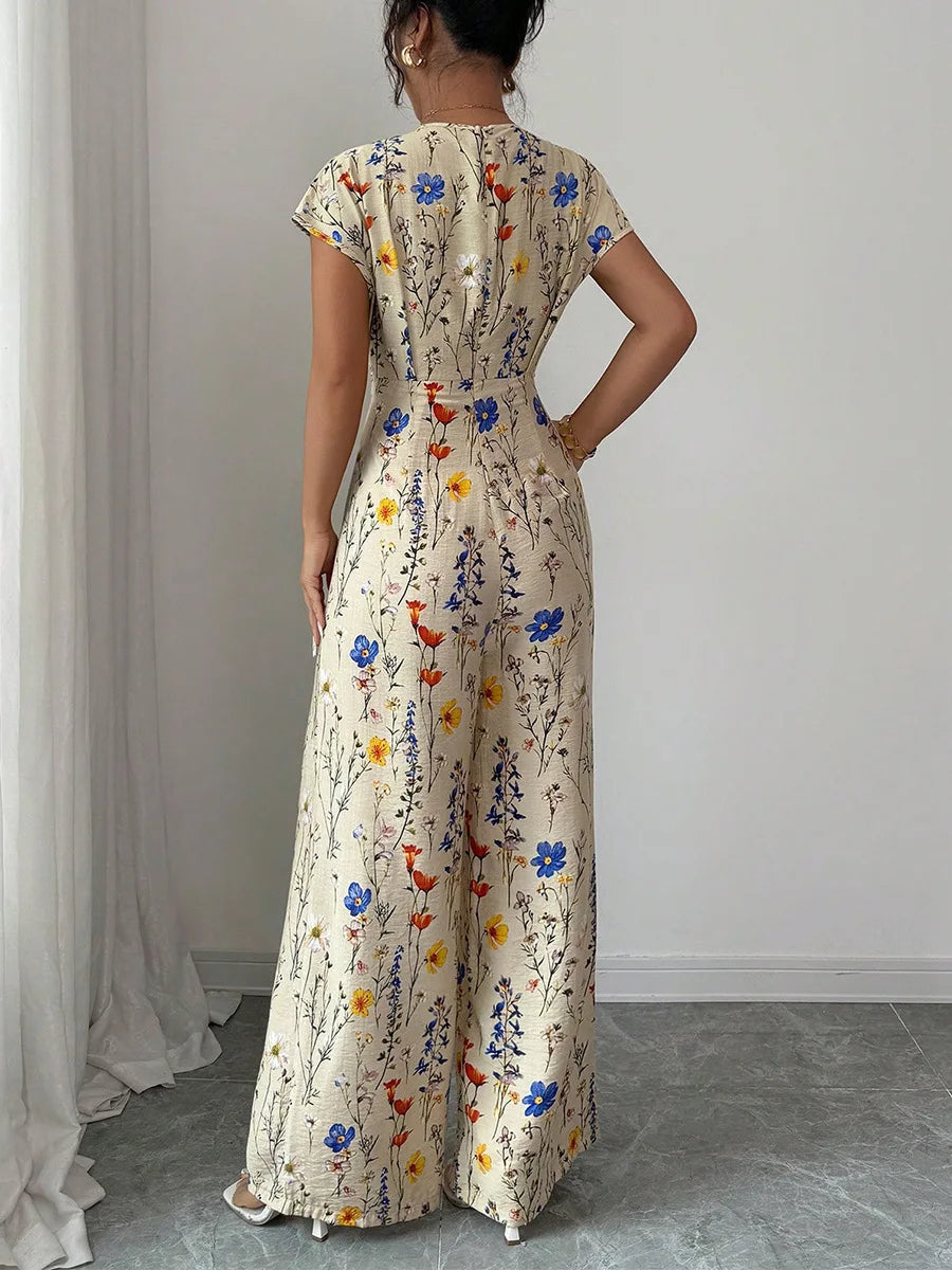 Miles Floral Print High Waist Jumpsuit