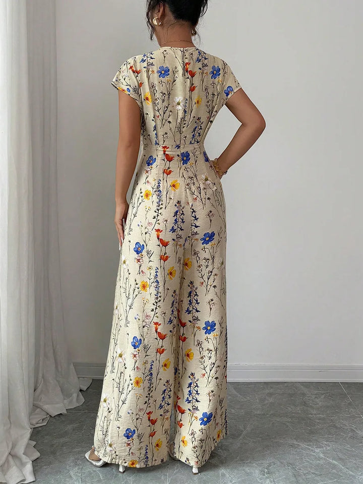 Miles Floral Print High Waist Jumpsuit