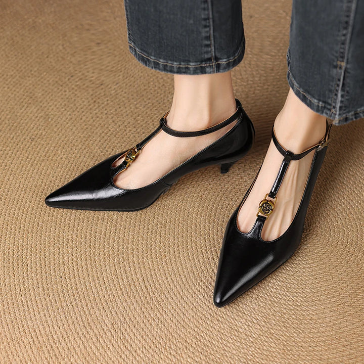 Elena Genuine Leather Heels