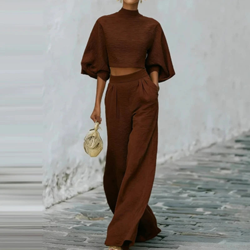 Erica Wide Leg Trouser Set
