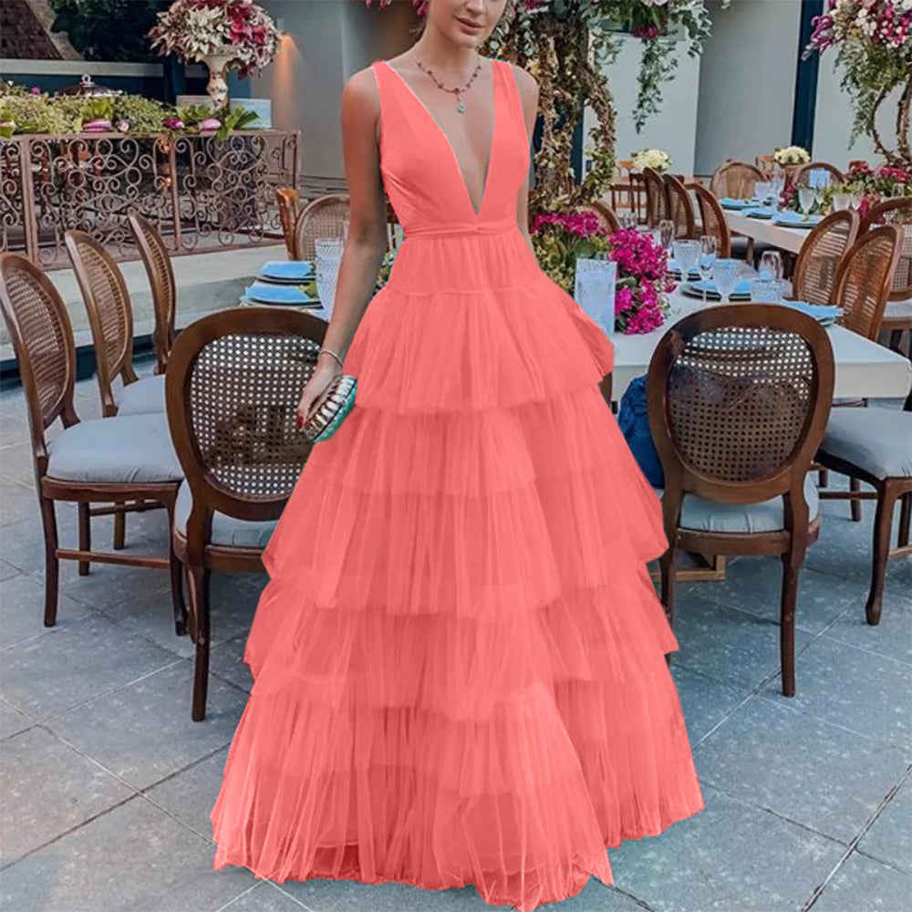 Anastasia Elegant Ruffle Maxi Dress