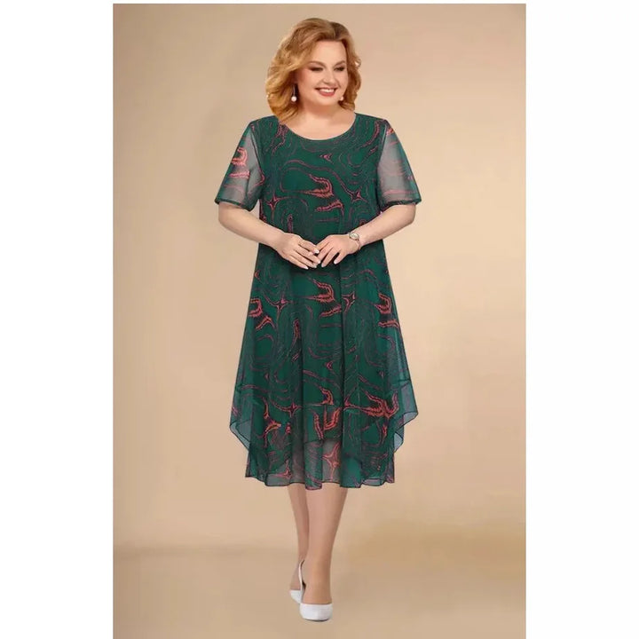 Cressida Floral Sheer Sleeve Midi Dress