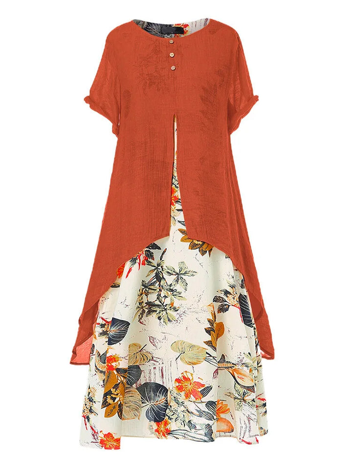 Camellia Floral Patchwork Maxi Dress