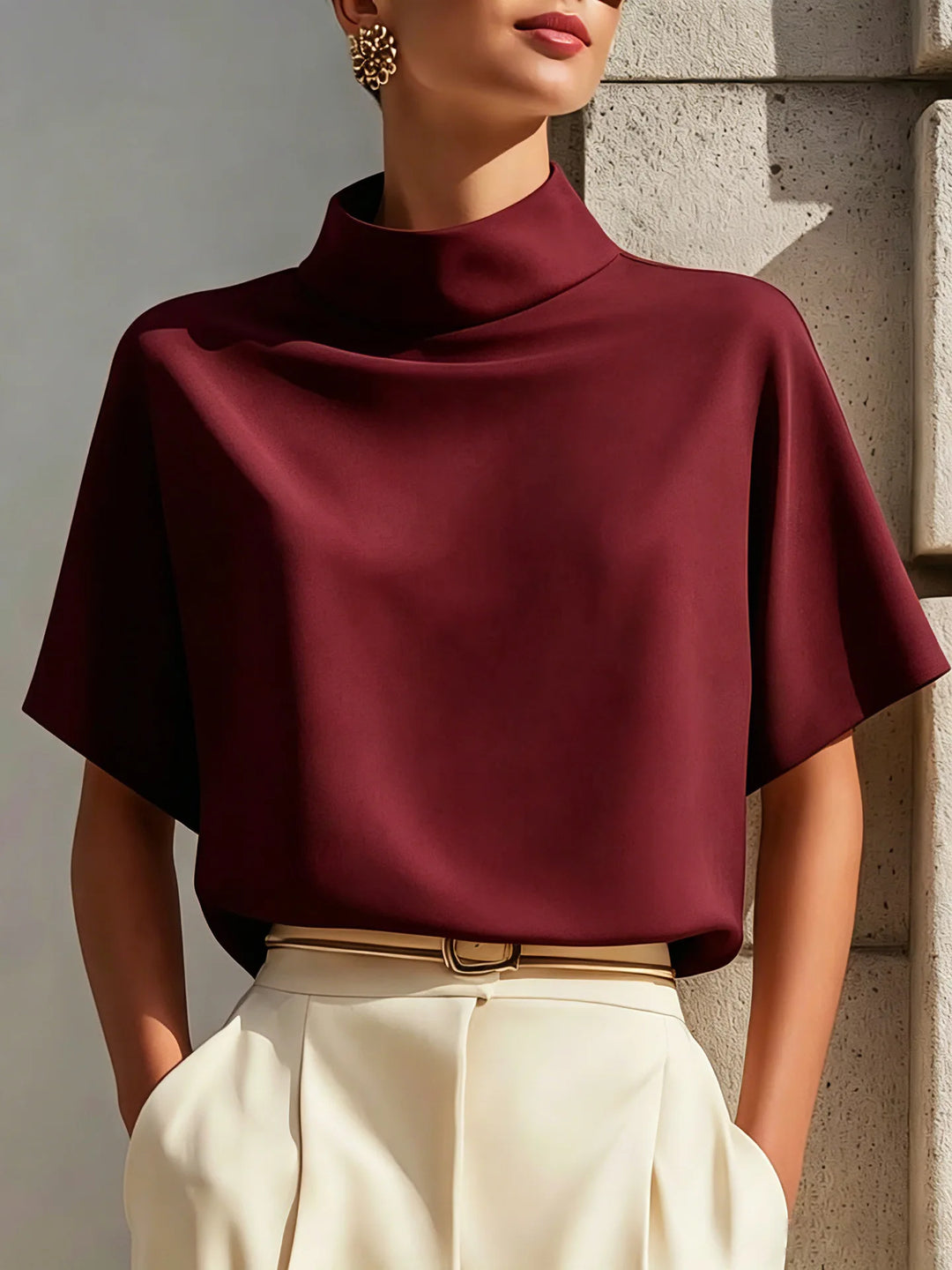Simone Easy Drape Work Blouse