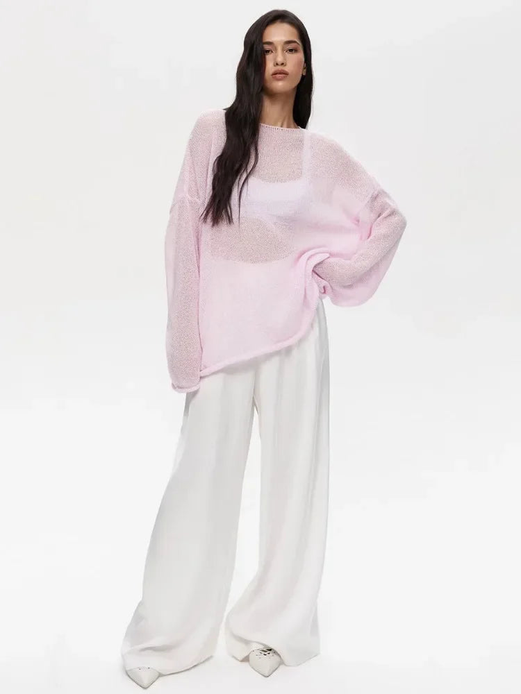 Elara Hollow Knit Pullover