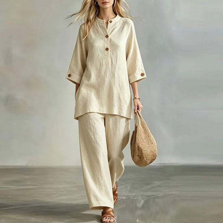 Eloise Casual Linen Matching Set
