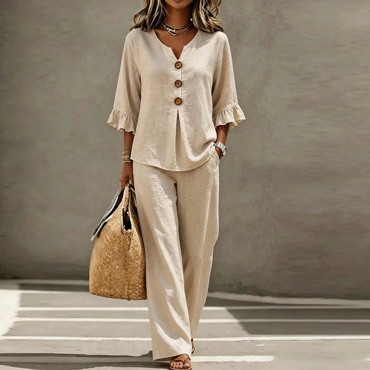 Isabelle Ruffle Sleeve Top and Pants Set