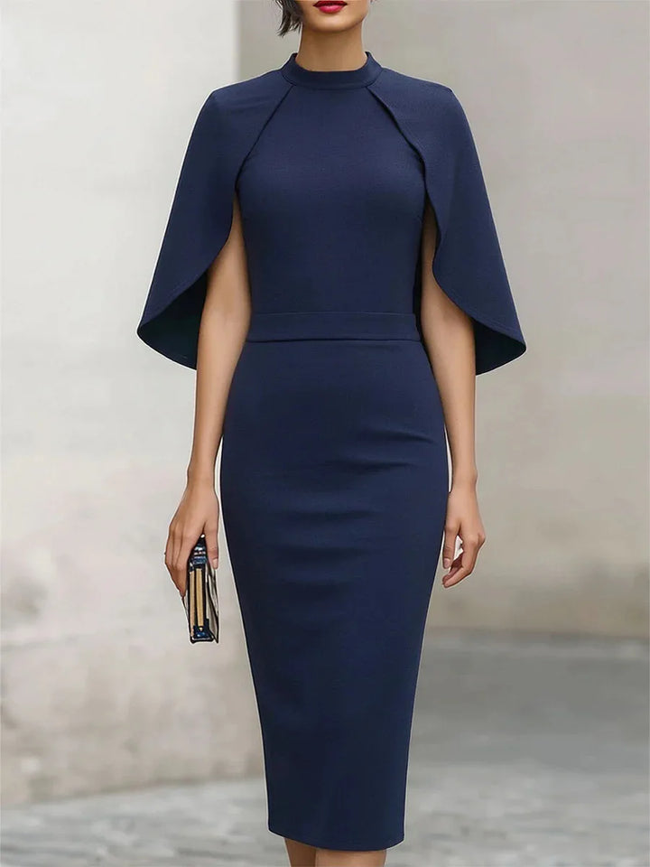 Daniella Cape Sleeve Semi Formal Dress