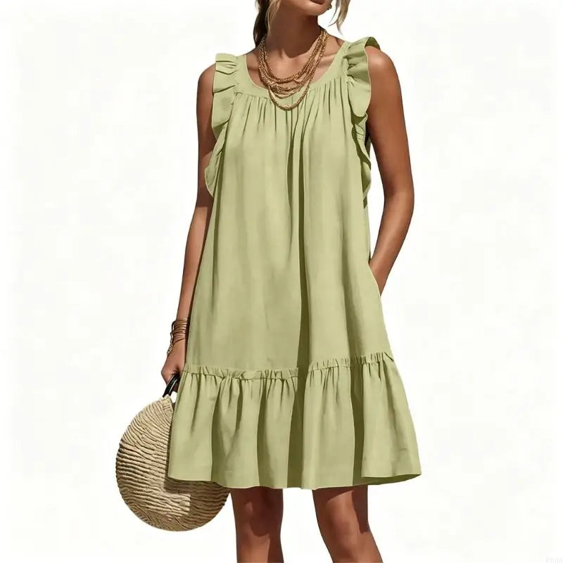 Maisie Ruffle Sleeve V Neck Mini Dress