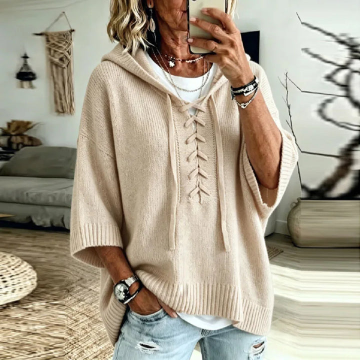 Cressida Lace Up Hooded Pullover