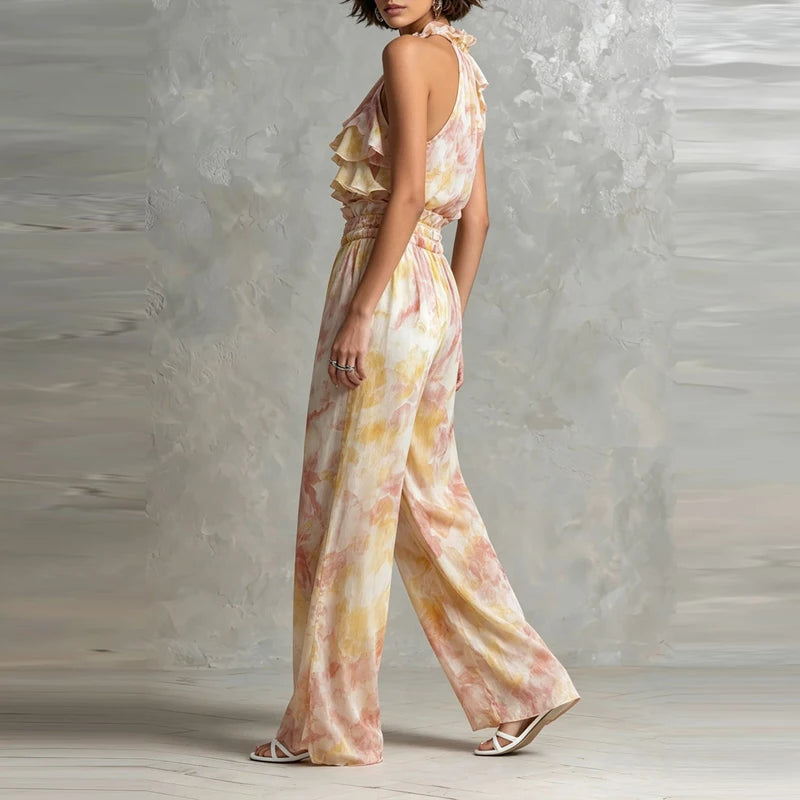 Laura Ruffle Halter Co-Ord Set