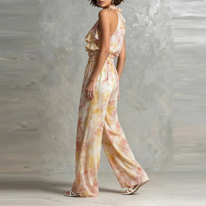Laura Ruffle Halter Co-Ord Set
