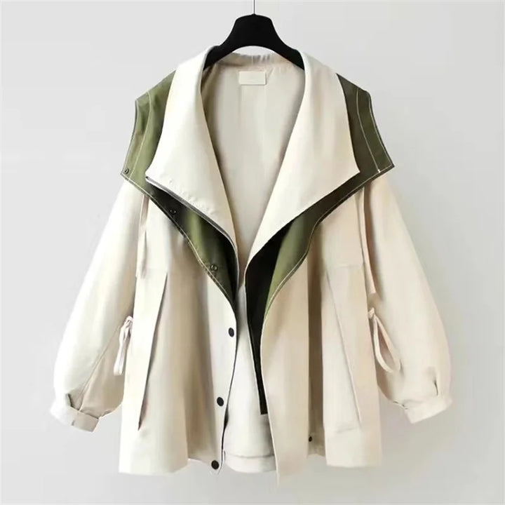 Harlow Contrast Collar Trench