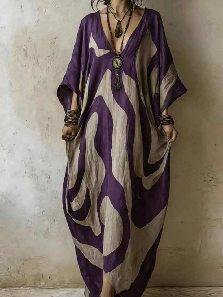 Coralie Abstract Print Maxi Dress
