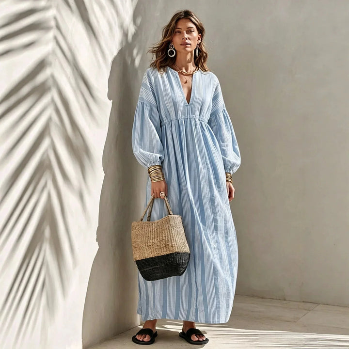 Harriet Relaxed Striped Midi Dress