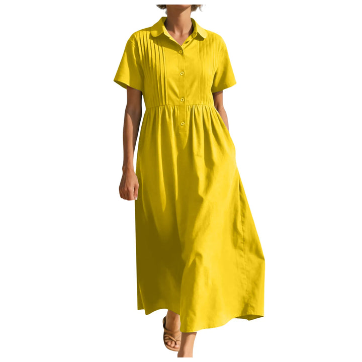 Grace Button Front Midi Dress