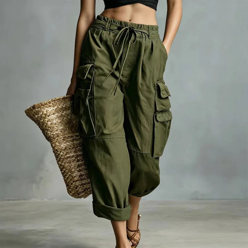 Quinn Relaxed Drawstring Cargo Pants