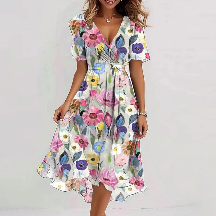 Maren Flowy Floral Midi Dress
