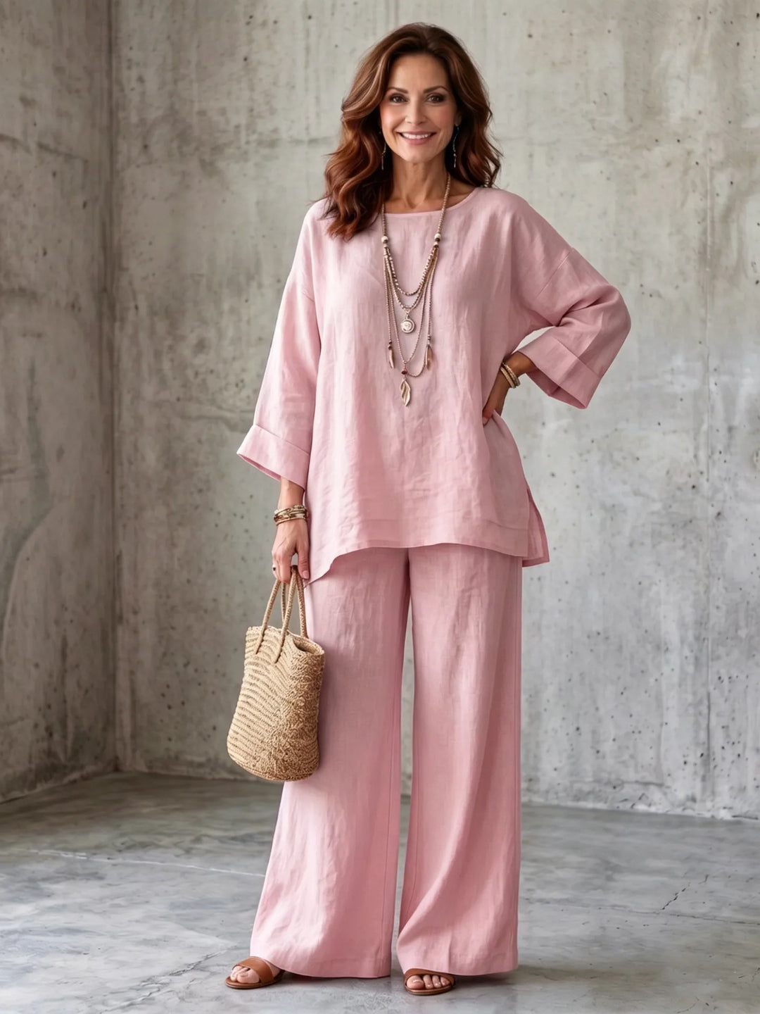 Brinley Casual Wide Leg Set