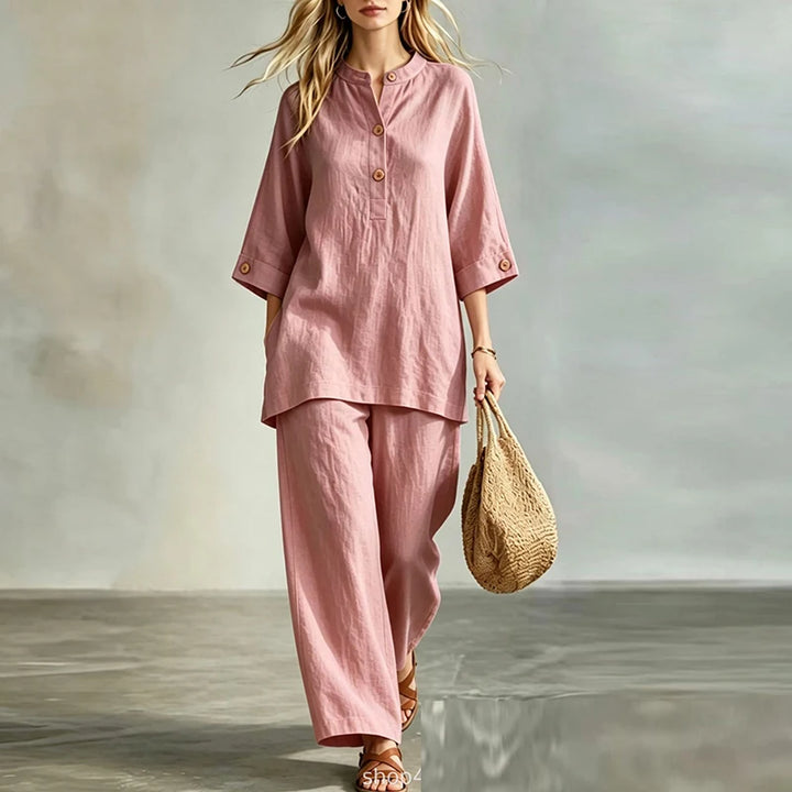 Eloise Casual Linen Matching Set