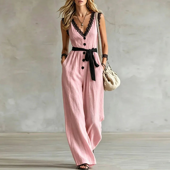 Molly Boho Belted Jumpsuit