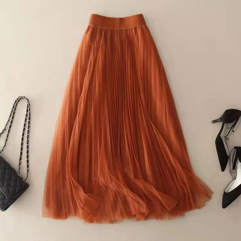 Morgan Pleated Flowy Skirt