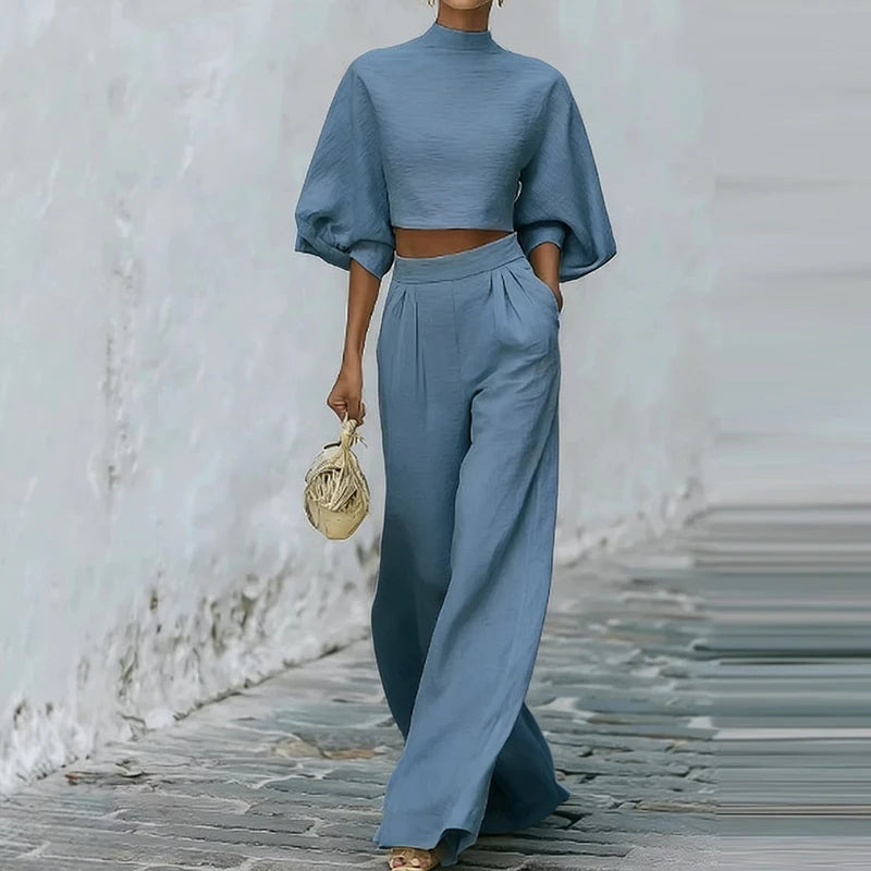 Erica Wide Leg Trouser Set