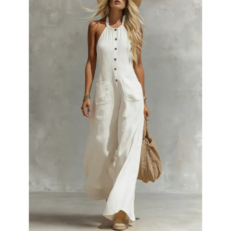 Finley Halter Neck Pocket Jumpsuit