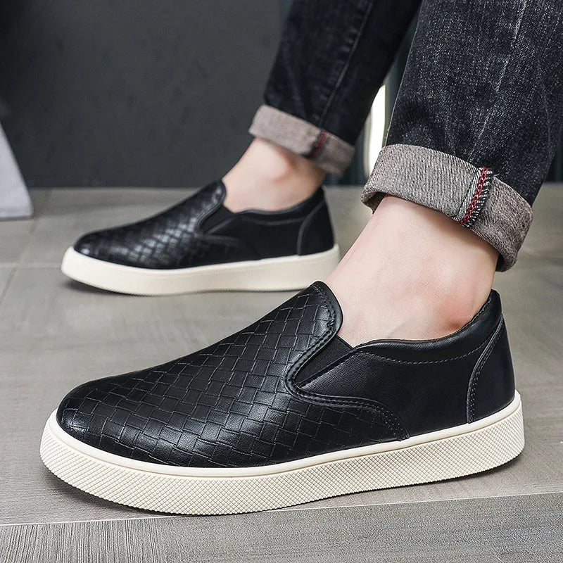 Landon Leather Slip-On Sneakers
