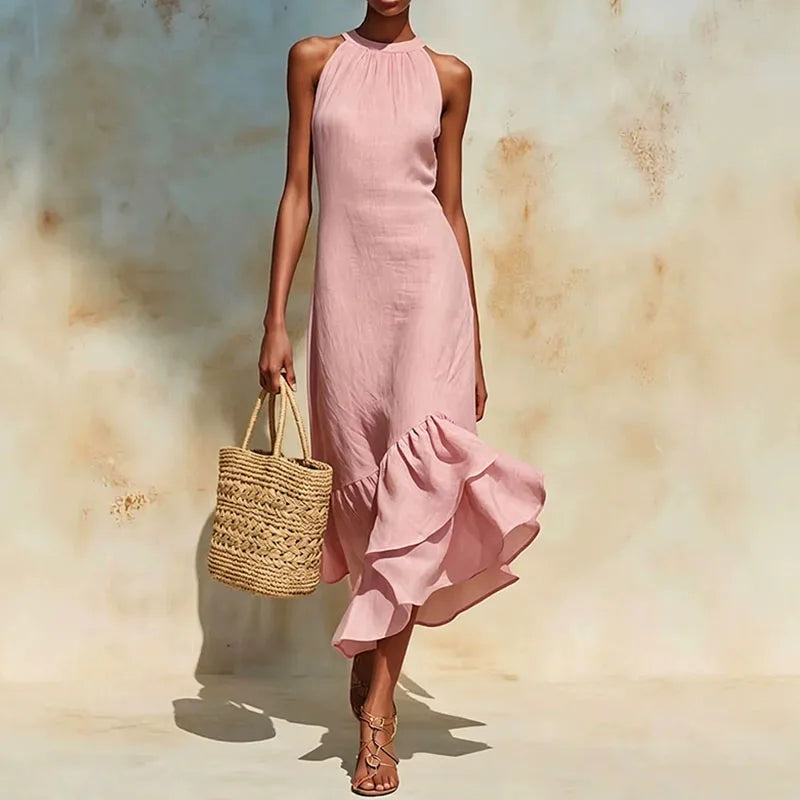 Celeste Halter Neck Maxi Dress
