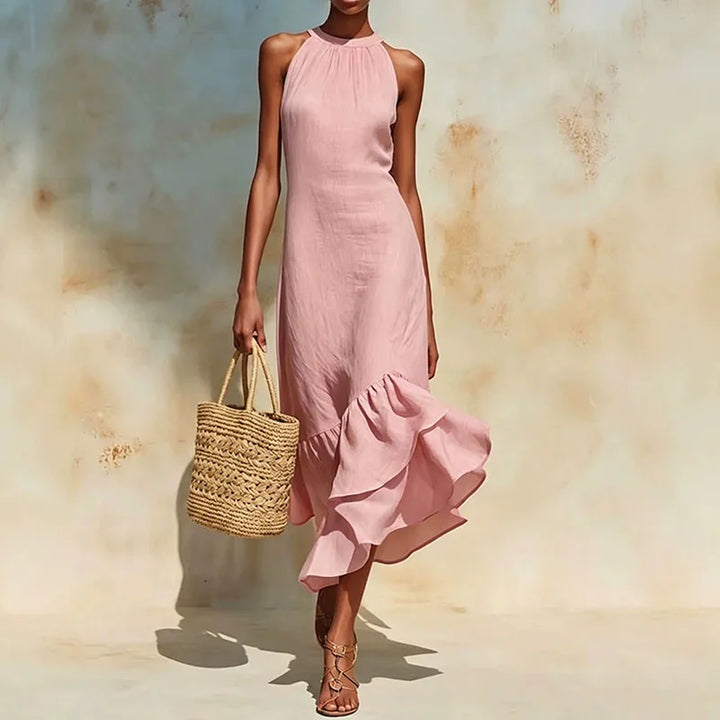 Celeste Halter Neck Maxi Dress