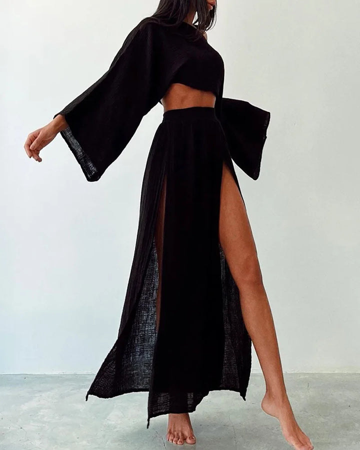 Kimberly Crop Top and Maxi Skirt Set