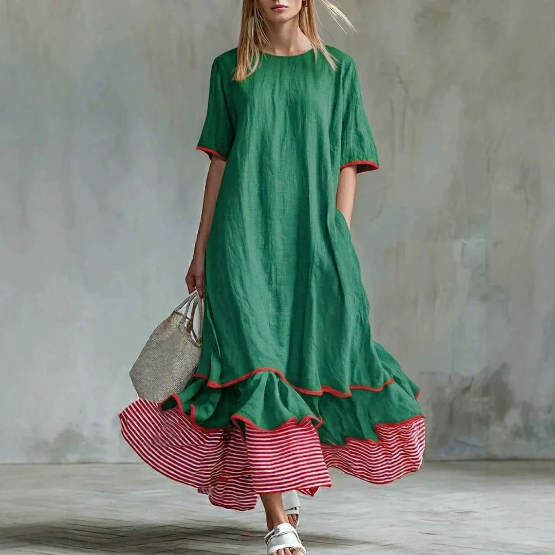 Emily Elegant Ruffle Maxi Dress