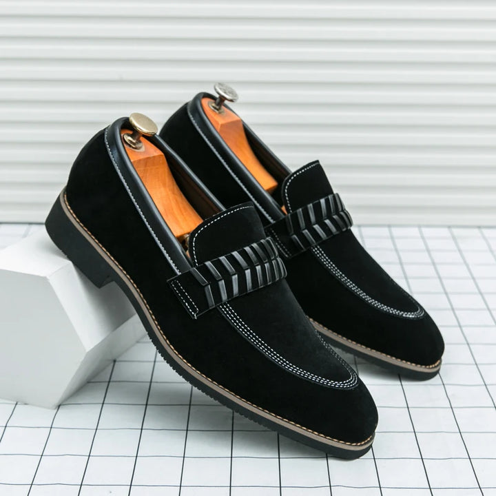 Brooks Leather Slip On Loafers