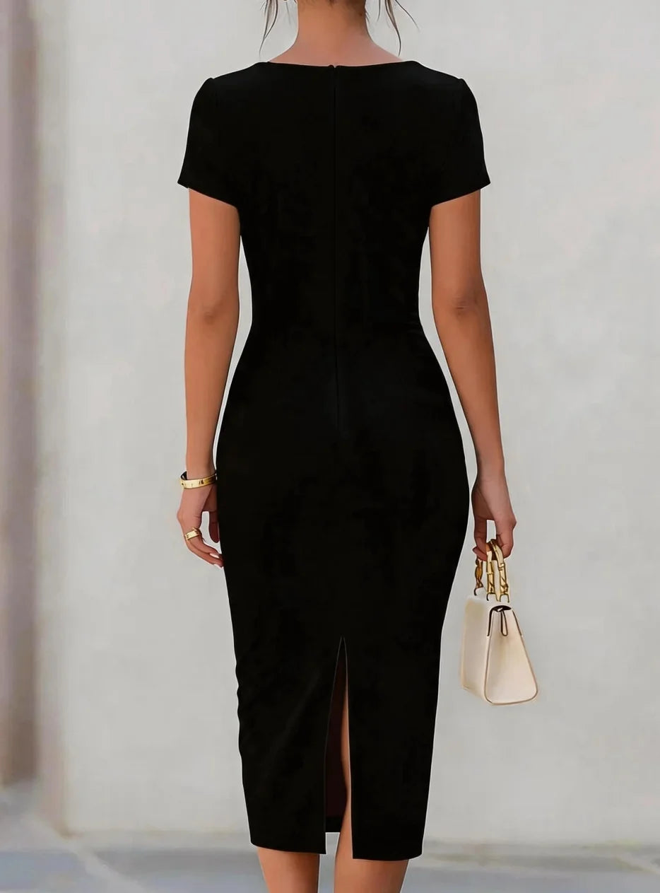 Adelaide Ruched Sheath Midi Dress