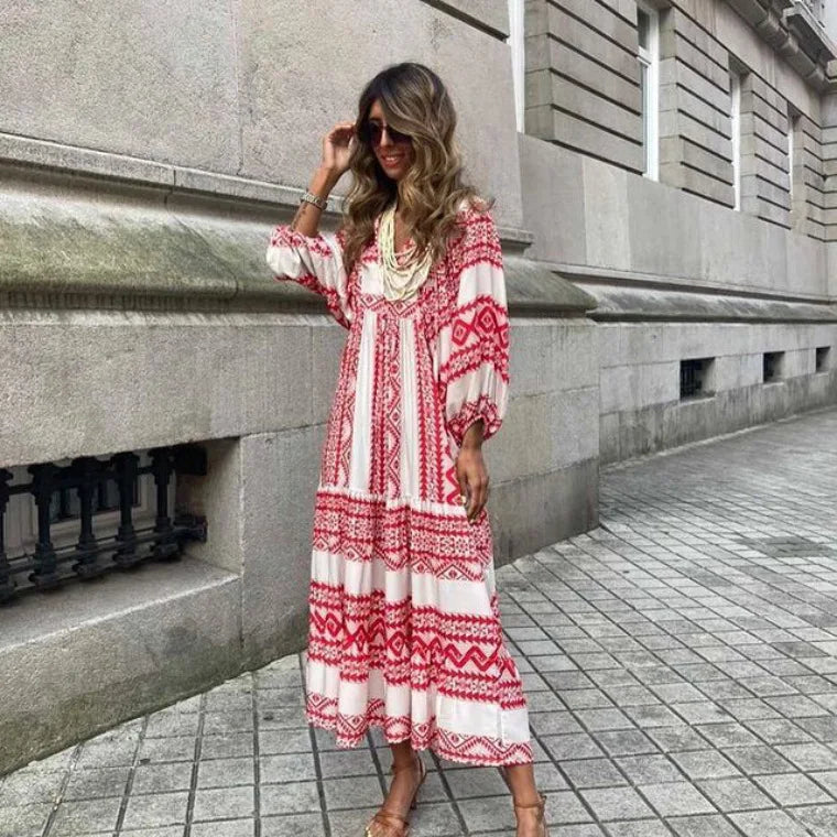 Isabella Effortless Floral Boho Maxi Dress