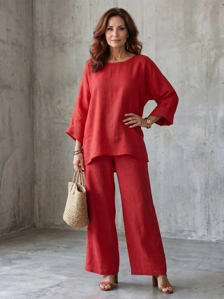 Brinley Casual Wide Leg Set