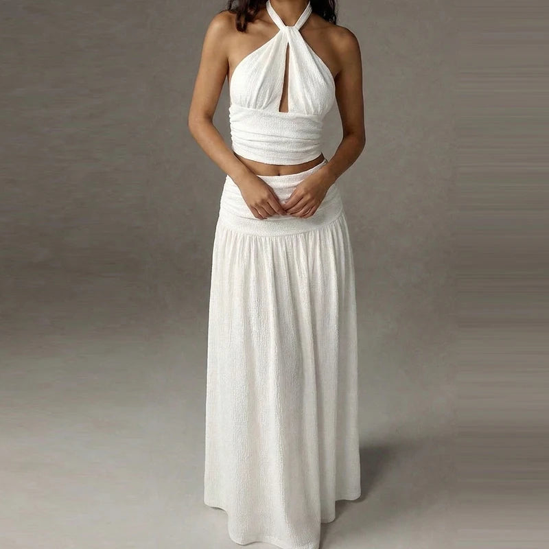 Amara Halter Neck Skirt Set