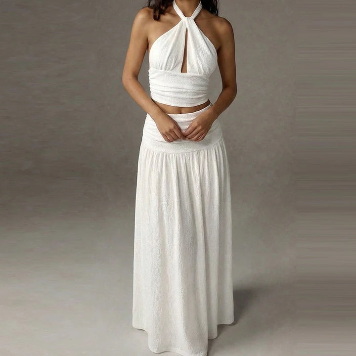 Amara Halter Neck Skirt Set