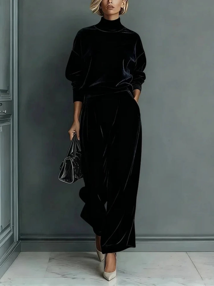 Laurel High Neck Velvet Set