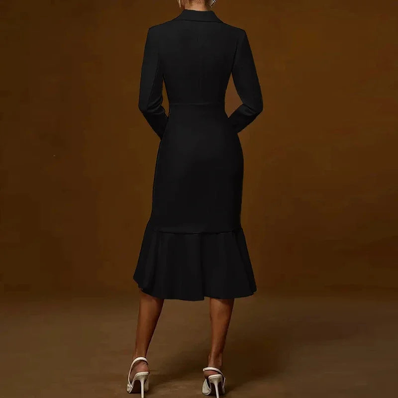 Riza Tailored Bodycon Midi Dress